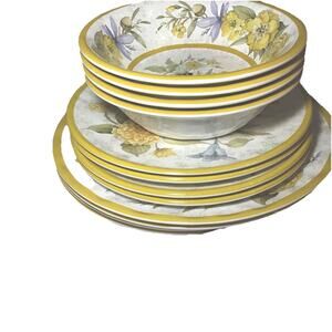 Certified International “Bee Sweet” Susan Winget Melamine 12 piece set lot